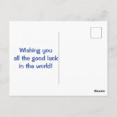 DENKEN SIE, bevor Sie urteilen Postkarte (Rückseite)