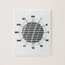 Denken Sie binäre Uhr (Geek-Spaß) Puzzle
