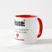 Denken Sie bitte nicht darüber nach zu reden ... p Tasse (VorderseiteRechts)