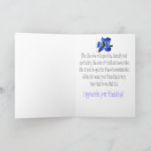 Denken Sie Blue Friendship Friend Denken Sie an Ih Karte (Innenseite)