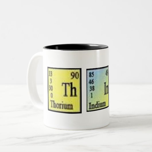 Denken Sie Chemie Zweifarbige Tasse (Vorderseite Links)