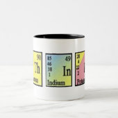 Denken Sie Chemie Zweifarbige Tasse (Mittel)