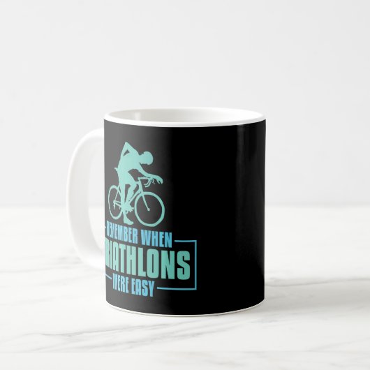 Denken Sie daran, als Triathlons einfach Triathlet Kaffeetasse (Vorderseite Links)