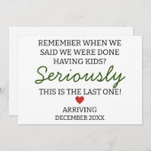 Denken Sie daran, als wir sagten, wir haben eine S Ankündigung (Vorne/Hinten)