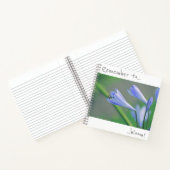 Denken Sie daran, Blue Flowers Notebook zu blühen Notizblock (Innenseite)