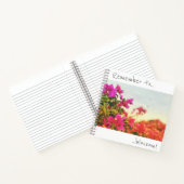 Denken Sie daran, blühen Bougainvillea Blume Noteb Notizblock (Innenseite)