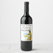 Denken Sie daran, das Alter wird besser mit Wein g Weinetikett (Vorderseite)