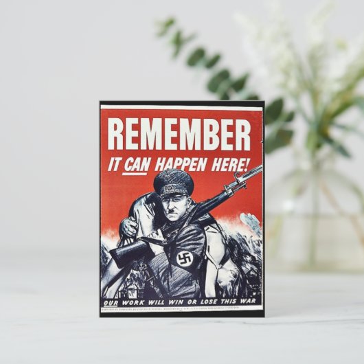 Denken Sie daran, dass es hier passieren kann Postkarte (Stehend Vorderseite)