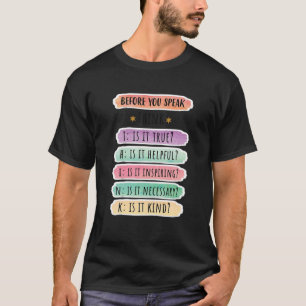 Denken Sie daran, dass es hilfreich ist, die nötig T-Shirt