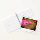 Denken Sie daran, dass Pink Flower Notebook blüht Notizblock (Innenseite)