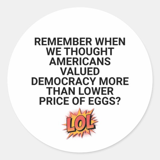 Denken Sie daran, dass wir über einen niedrigeren Runder Aufkleber (Vorderseite)