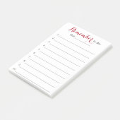 Denken Sie daran, den Organisator mit dem Datum an Post-it Klebezettel (angewinkelt)