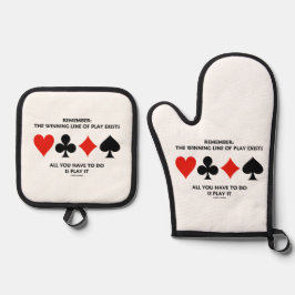 Denken Sie daran: Die Gewinnlinie existiert nur no Ofenhandschuh & Topflappen-Set