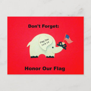 Denken Sie daran: Ehre unsere Flagge Postkarte