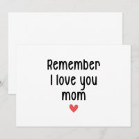 Denken Sie daran, ich Liebe Sie Mama Muttertag lus