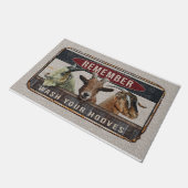 Denken Sie daran, Ihre Hausziege zu waschen Fußmatte (Schrägansicht)