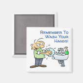 Denken Sie daran, Ihren Cartoon zu waschen Magnet (Vorderseite/Rückseite)