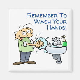 Denken Sie daran, Ihren Cartoon zu waschen Magnet