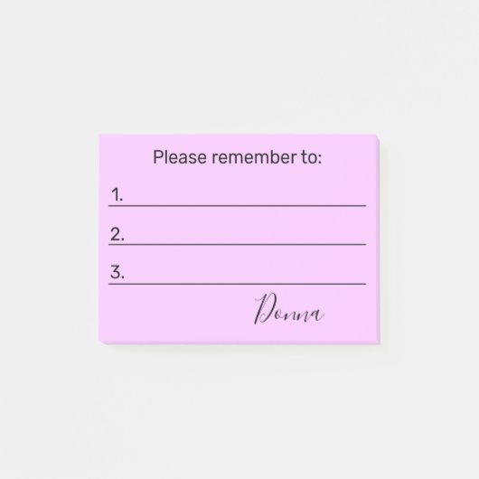 Denken Sie daran, Ihren Text zu erhalten Post-it Klebezettel (Vorderseite)