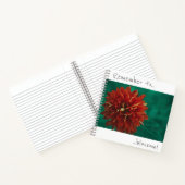 Denken Sie daran, Red Chrysanthemum Notebook blühe Notizblock (Innenseite)