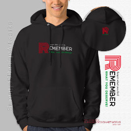 Denken Sie daran, Red Green | Schwarzer Männerhood Hoodie