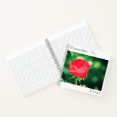 Denken Sie daran, Rote Rose Blume Notebook zu blüh Notizblock (Innenseite)