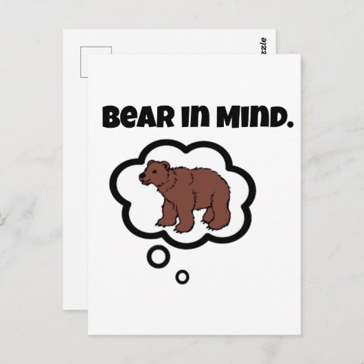 Denken Sie daran, sich im Kopf Funny Pun Cartoon z Postkarte (Vorne/Hinten)