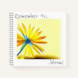 Denken Sie daran, Sonnengelbe Blume-Notebook zu bl Notizblock
