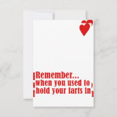 denken Sie daran, wann Sie früher Ihre Furzen in Dankeskarte (Rückseite)