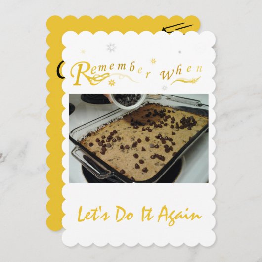 Denken Sie daran, wann wir es wieder mit einer Kar Einladung (Vorne/Hinten)