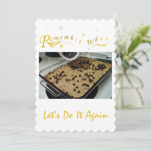 Denken Sie daran, wann wir es wieder mit einer Kar Einladung (Stehend Vorderseite)