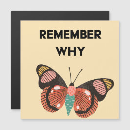 Denken Sie daran, warum Schmetterlingskarte Magneteinladung