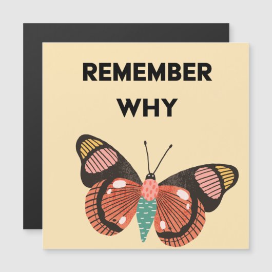 Denken Sie daran, warum Schmetterlingskarte Magneteinladung (Vorne/Hinten)