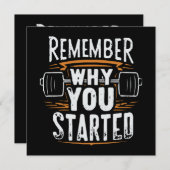 Denken Sie daran, warum Sie angefangen haben (Vorne/Hinten)