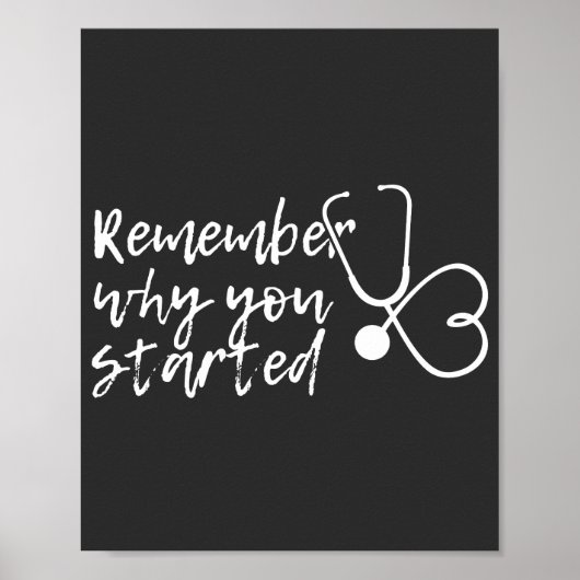 Denken Sie daran, warum Sie angefangen haben Poster (Vorne)