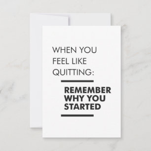 Denken Sie daran, warum Sie angefangen haben - Wor RSVP Karte