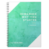 Denken Sie daran, warum Sie das Selbstreflektionsj Notizblock (Vorderseite)