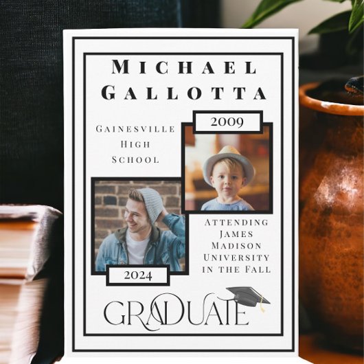 Denken Sie daran, wenn 2 Foto Graduate Fakten Ankü Einladung