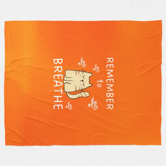 Denken Sie daran zu atmen Fleecedecke (Vorderseite (Horizontal))