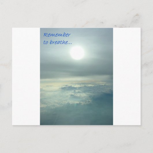 Denken Sie daran zu atmen Postkarte (Vorderseite)