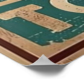 Denken Sie daran, zu wischen - Schwarzes Katzenmet Poster (Ecke)