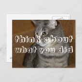 Denken Sie darüber nach, was Sie getan haben Postkarte (Vorne/Hinten)