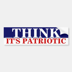 DENKEN Sie, DASS ES PATRIOTISCHER AUTOAUFKLEBER