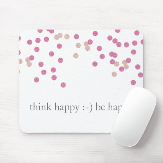 Denken Sie, dass glücklich glückliche Mousepad (Mit Mouse)