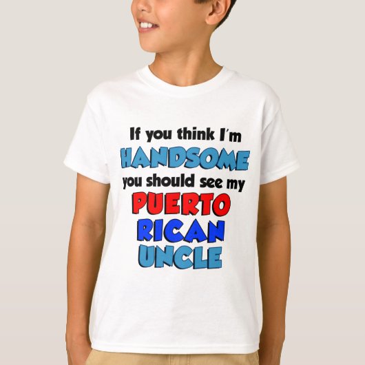 Denken Sie, dass ich hübscher puertorikanischer T-Shirt (Vorderseite)