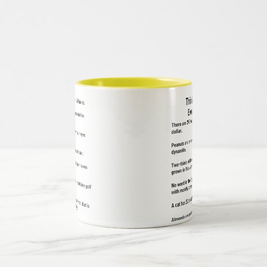 Denken Sie, dass Sie alles Zweifarbige Tasse (Mittel)