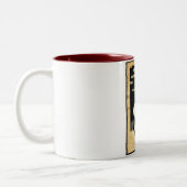 Denken Sie… Die Keks-Fass-Tasse Zweifarbige Tasse (Links)