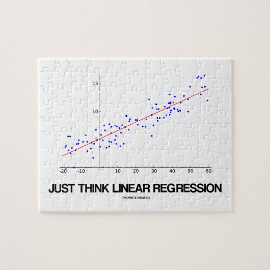 Denken Sie einfach Linear-Regression (Statistiken) Puzzle (Horizontal)
