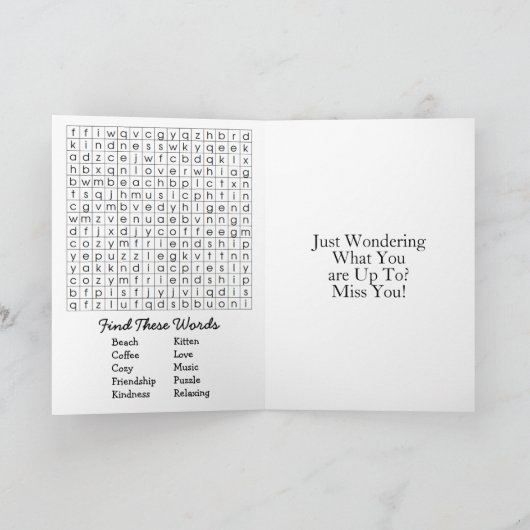 Denken Sie einfach über Sie nach | Freundschaft Karte (Innenseite)