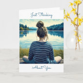 Denken Sie einfach über Sie nach | Freundschaftsun Karte (Gelbe Blume)